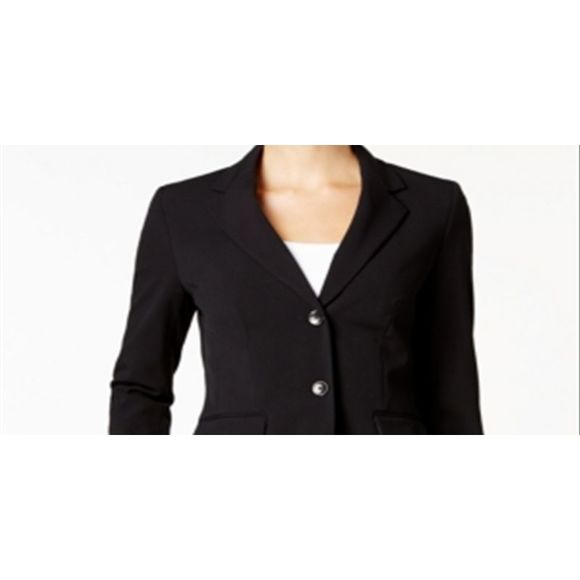 Nine West Women's Double Button Wear to Work Jacket Black Size 8 - Picture 2 of 3